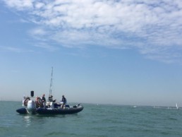 Rocket Rib Charters anchored at sea