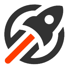 rocket rib charter logo black and red